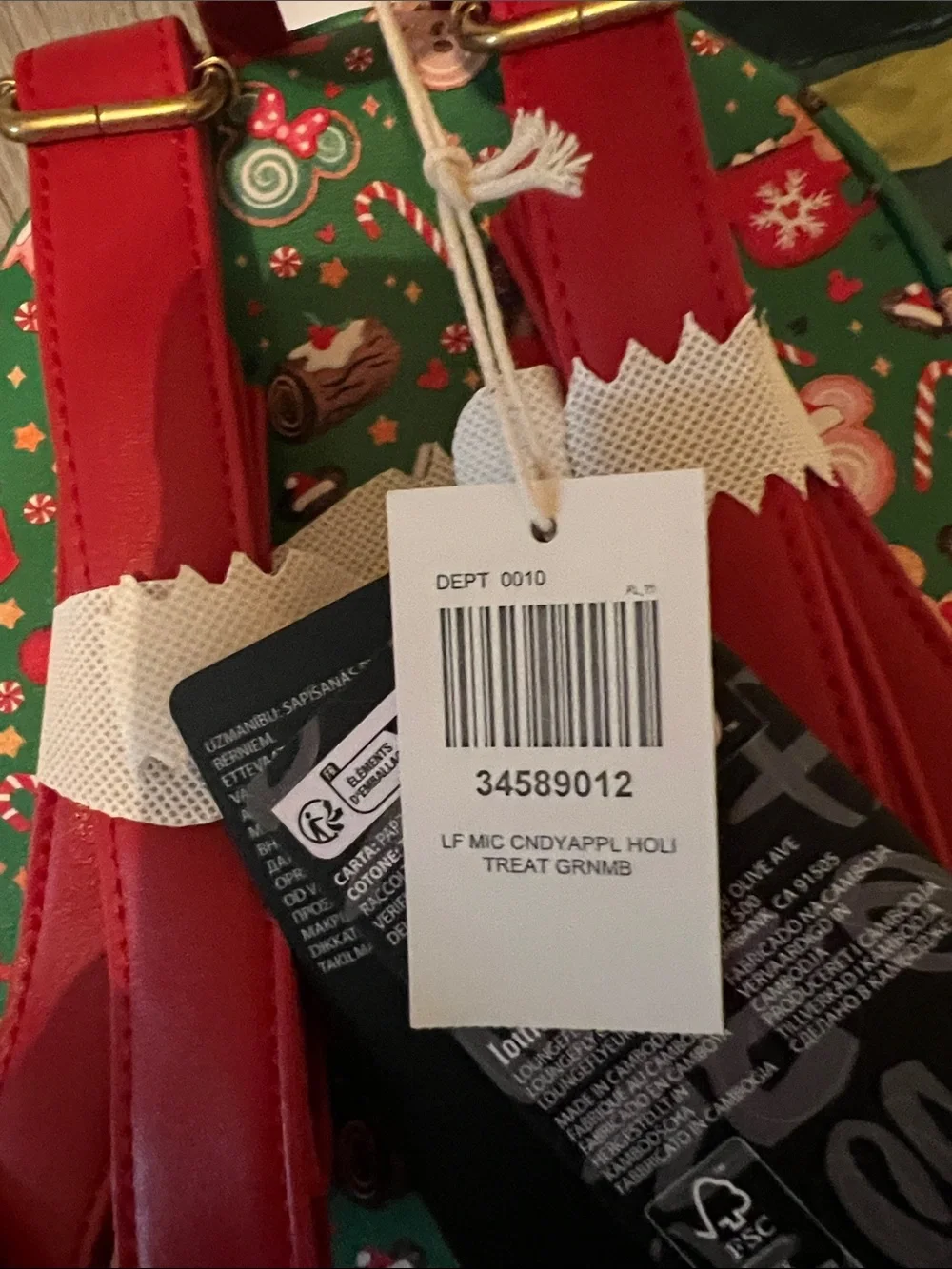 Disney Loungefly Mickey Candy Holiday Treat Bag NWT